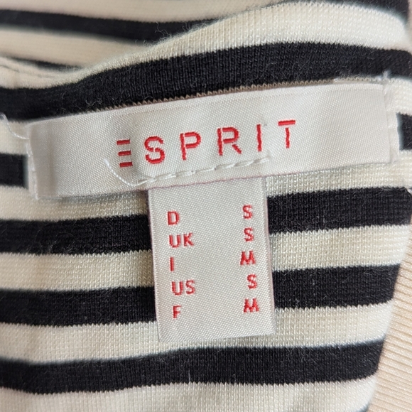 Esprit Monochrome Striped 3/4 Sleeve Dress - Picture 3 of 4